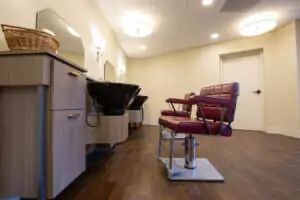 hair salon stations and chairs