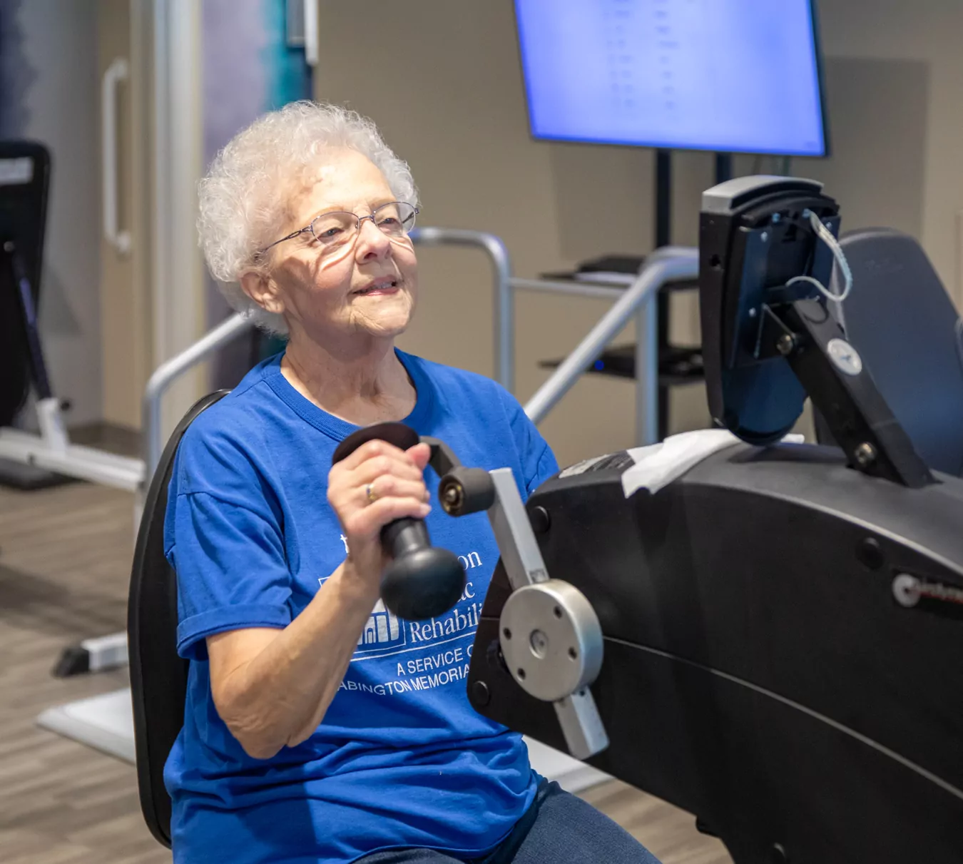 Resident working out