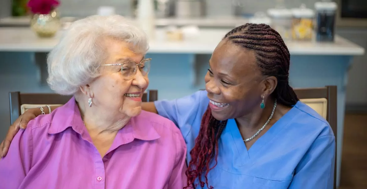 Resident with nurse